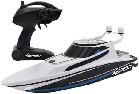 Silverlit 4SPEED by Bateau télécommandé Speed Boat - 2.4Ghz – Blanc Et Noir - 34 cm