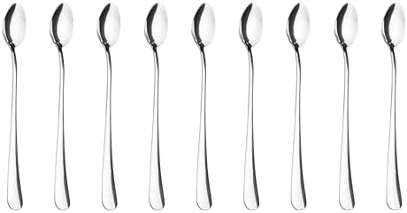 12 cuillères à Moka 10,3x2,2 cm en Acier Inoxydable Hautement Poli