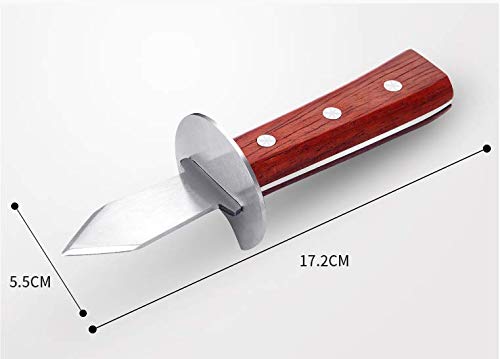 Couteau à Huîtres-Set, Inclure 17 cm Couteau Huitre et Paire de Gants de Protection