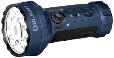 OLIGHT Marauder Mini Lampe Torche LED Ultra Puissante, 7000 Lumens Rechargeable RVB Lampe de Poche Tactique Militaire Puissante avec Projecteur et Diffuseur, IPX8 Étanche pour Camping(OD Vert)