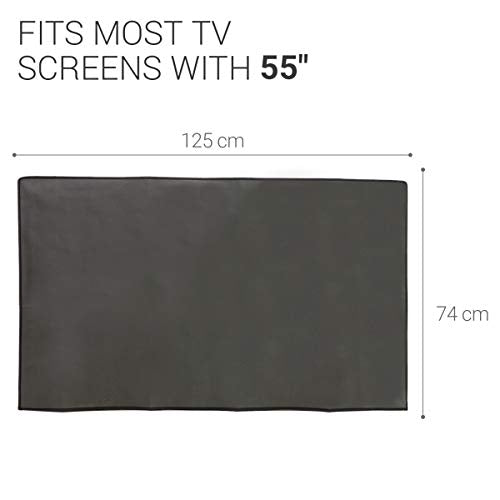Housse écran TV Compatible avec 55" TV - Protection d'écran télévision - Gris foncé