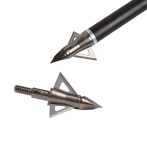 12 Pcs Têtes de Chasse 125 Grains Têtes de Flèches à Visser pour Arbalète