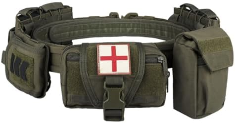 Ceinture Militaire multifonctions avec 5 Pochettes