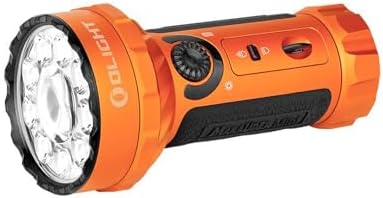 OLIGHT Marauder Mini Lampe Torche LED Ultra Puissante, 7000 Lumens Rechargeable RVB Lampe de Poche Tactique Militaire Puissante avec Projecteur et Diffuseur, IPX8 Étanche pour Camping(OD Vert)