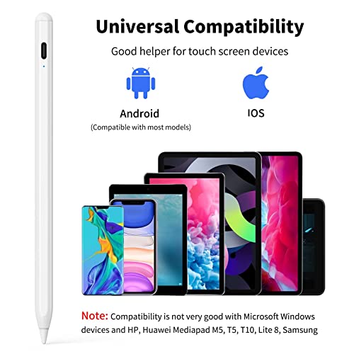 Stylet Tactile Magnétique, LEZUN Stylo à écran 1,5 mm à Pointe en Plastique, Compatible avec Toutes Les Tablettes à écran Tactile et Téléphones Portables, Livré avec 2 Embouts de Remplacement