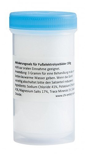 Sel activateur pour Hydrosana, Bioenergiser Detox Spa, Ion Cleanser et autres bains de pieds. 100g