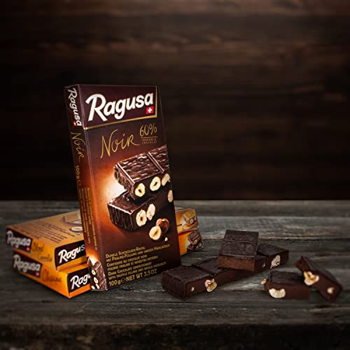Ragusa Noir Camille Bloch - Confiserie Pralinée aux Noisettes Entières, 100g