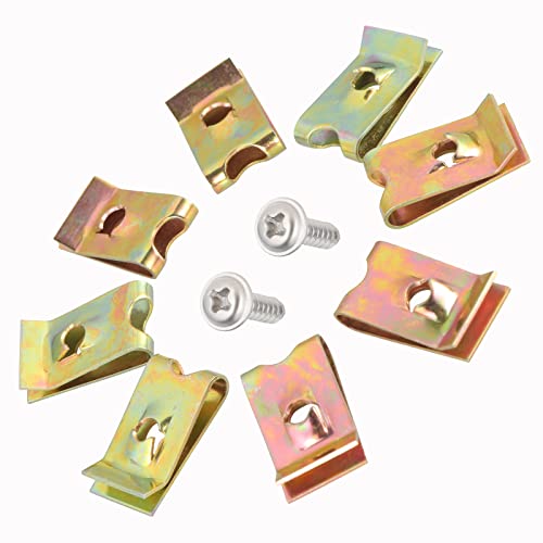 200 Pièces Agrafe Carrosserie, Écrous Fixation Type U Clips Ecrou, Vis et Agrafe Clips