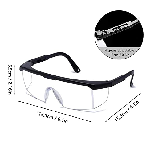 Lunettes de Sécurité Transparentes - Lunettes de Protection Avec Verres en Plastique