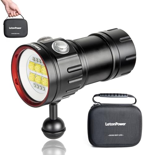 Lampe de Plongée LetonPower L24 - 12000 Lumens - Étanche jusqu'à 100m