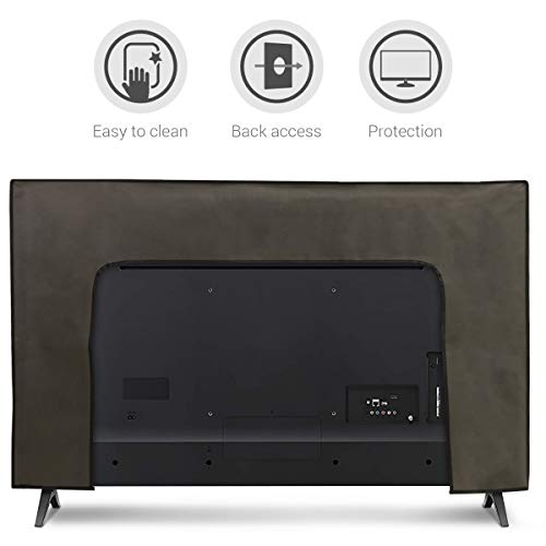 Housse écran TV Compatible avec 55" TV - Protection d'écran télévision - Gris foncé