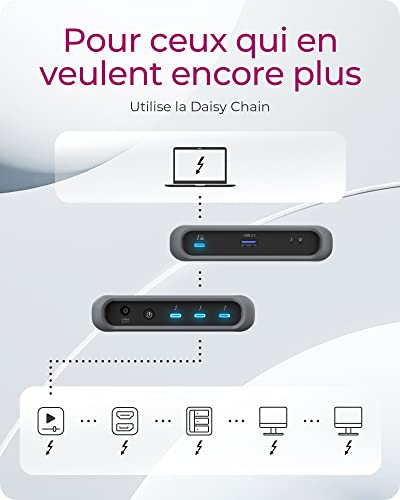 Thunderbolt 4 Dock / HUB (5-en-1), Station d'accueil avec 2 sorties