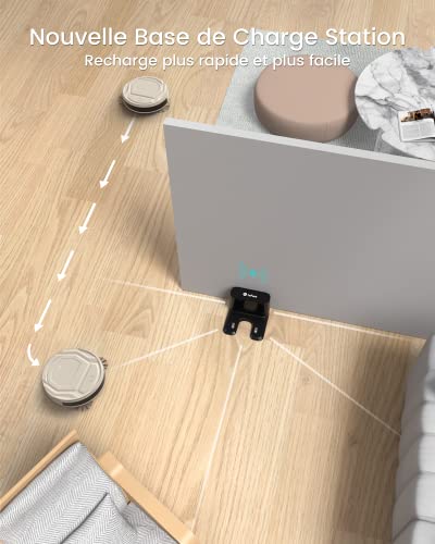 Aspirateur Robot Mince 2200Pa, Silencieux 55dB, Connecté avec WiFi/Bluetooth/Alexa/App, 120min d'Autonomie