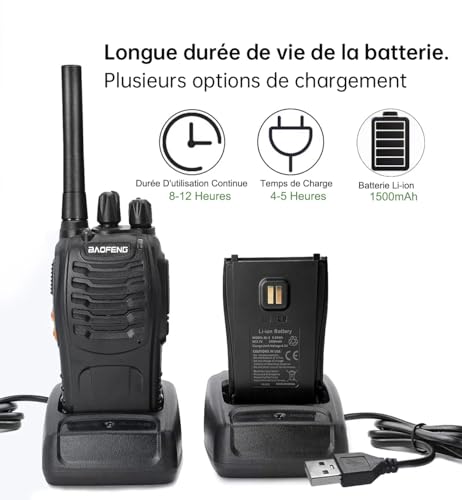 3 Talkie Walkie Radios Professionnelles