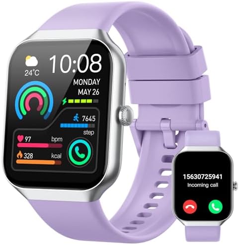 Montre Connectée Homme Femme, 1.96