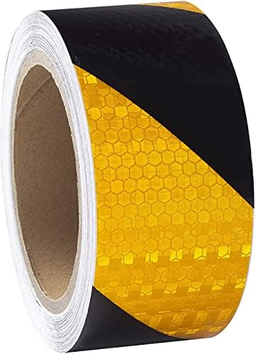 XFXIA Ruban Réfléchissant Jaune et Rouge 10m x 5cm