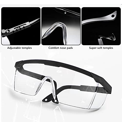 Lunettes de Sécurité Transparentes - Lunettes de Protection Avec Verres en Plastique