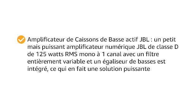 Caisson de Basse Actif JBL BassPro SL2