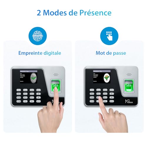 NGTeco Pointeuse Horaire AS10 - Horloge Biométrique