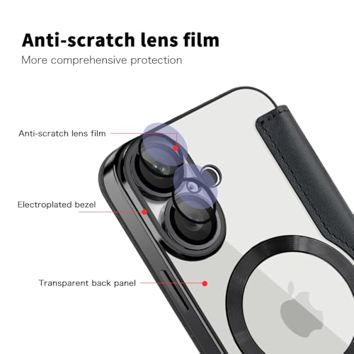 Coque Multifonctionnelle en Cuir iPhone 16 Plus
