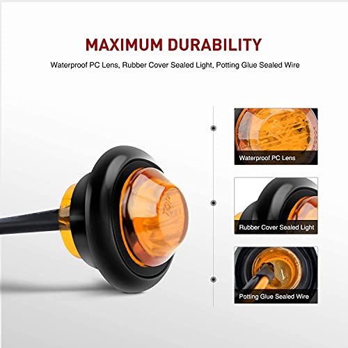 Lot de 10 Lumières LED Etanches, Eclairage Sous-Marin à LED, Lumières de Navigation 12V