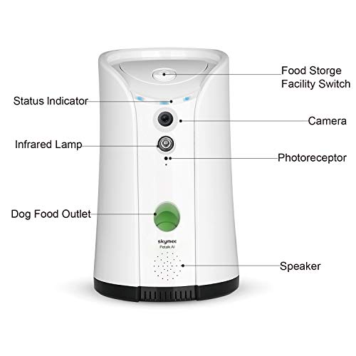 Caméra Audio Bidirectionnel Vision Nocturne pour Chien Surveillance à Distance WiFi