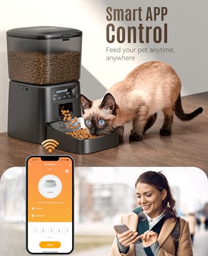 Distributeur 3,5l Croquettes Automatique, WiFi Intelligent Mangeoire chien et chat
