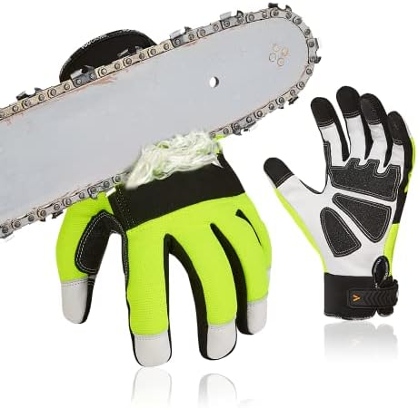 1 paire de gants, classe 1, 20 m/s, gants de protection contre les tronçonneuses
