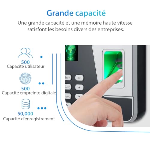 NGTeco Pointeuse Horaire AS10 - Horloge Biométrique