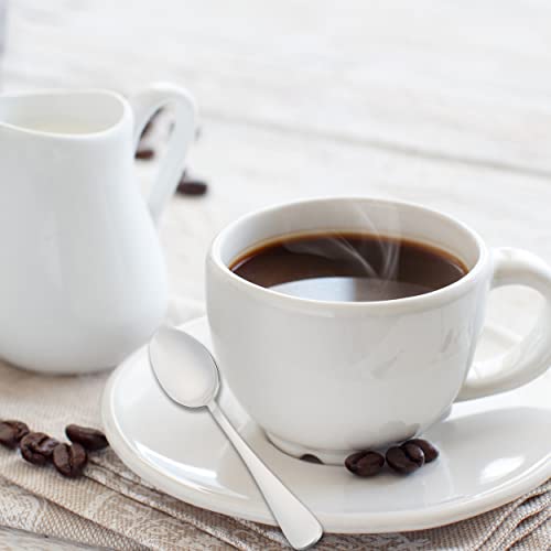 12 cuillères à Moka 10,3x2,2 cm en Acier Inoxydable Hautement Poli