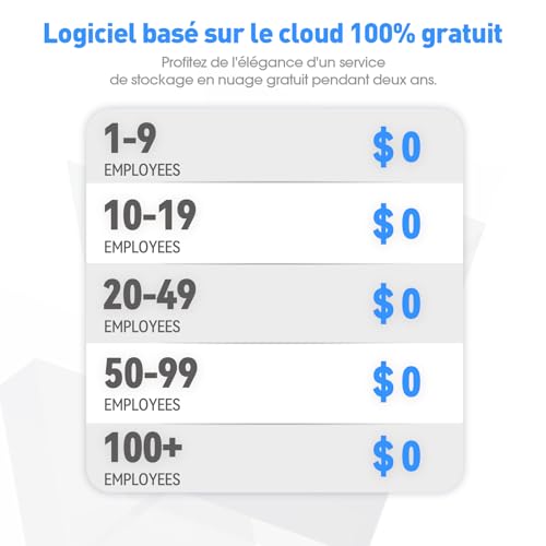 NGTeco WiFi Pointeuse Horaire en Nuage