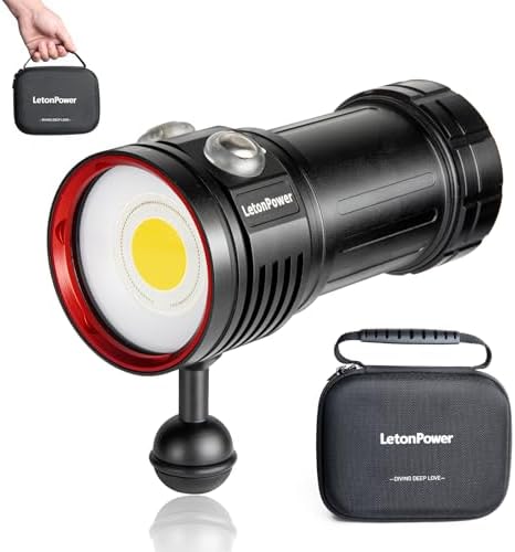 Lampe de Plongée LetonPower L24 - 12000 Lumens - Étanche jusqu'à 100m