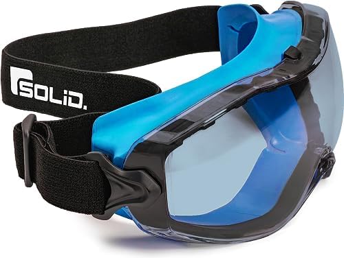 SolidWork SOLID. Lunette de protection travail parfaitement ajustées | Lunettes de protection anti-poussière avec ajustement universel | surlunettes de protection | Oculaire résistant aux rayures
