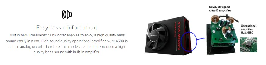 Caisson de Basses Actif Pioneer TS-WX300A