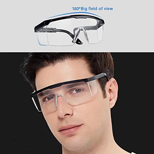 Lunettes de Sécurité Transparentes - Lunettes de Protection Avec Verres en Plastique