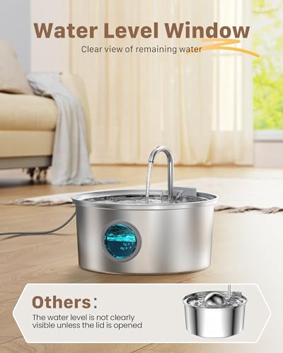 Fontaine à Eau pour Chat et chien- 3,2L inox