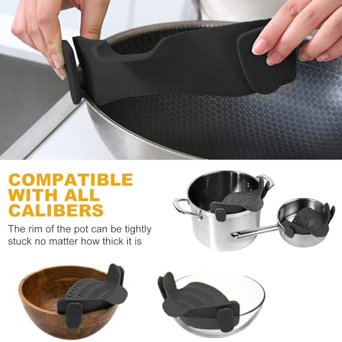 Passoire à Clipser en Silicone, Paquet de 2 Accessoires de Cuisine et Rangement