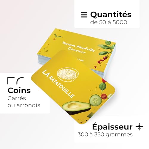 Cartes de Visite Recto-Verso en Couleur