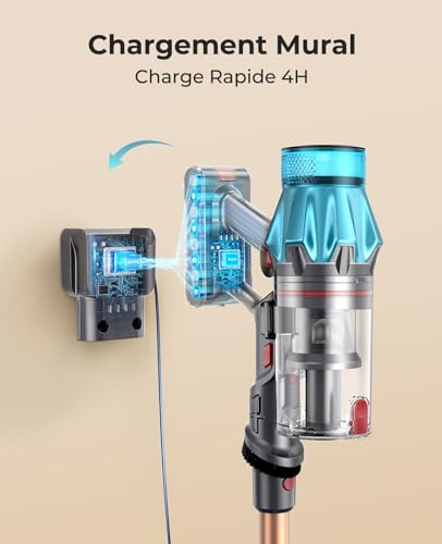 Aspirateur Balai sans Fil,60Mins Aspirateur sans Fil Puissant