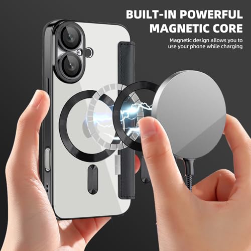 Coque Multifonctionnelle en Cuir iPhone 16 Plus