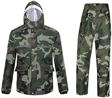 Ynport Crefreak - Combinaison imperméable à Capuche - Extérieur Homme/Femme - Étanche à l'eau de Pluie -Camouflage
