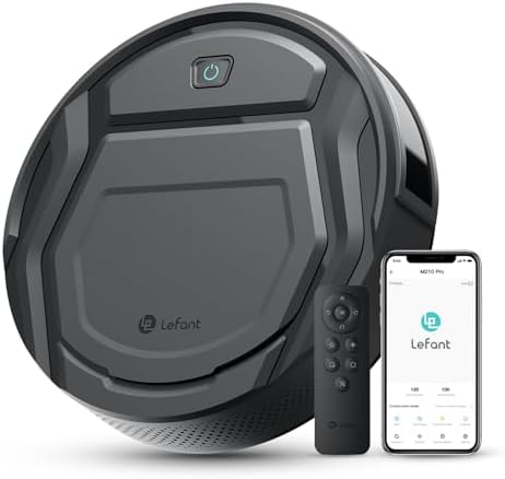 Aspirateur Robot Mince 2200Pa, Silencieux 55dB, Connecté avec WiFi/Bluetooth/Alexa/App, 120min d'Autonomie