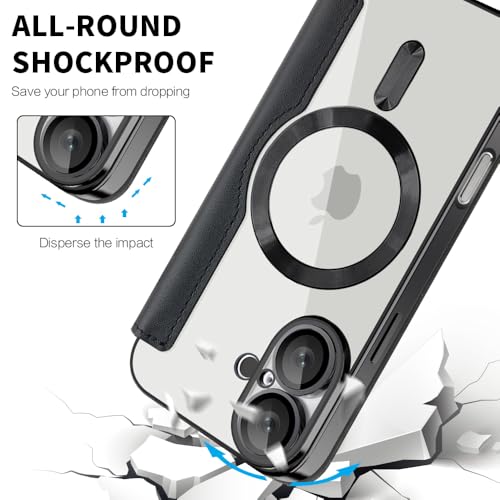 Coque Multifonctionnelle en Cuir iPhone 16 Plus