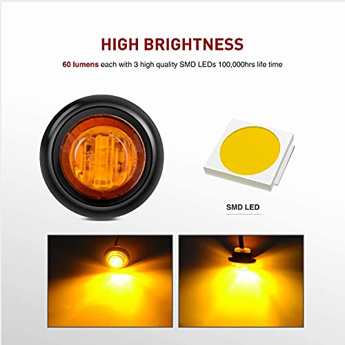 Lot de 10 Lumières LED Etanches, Eclairage Sous-Marin à LED, Lumières de Navigation 12V