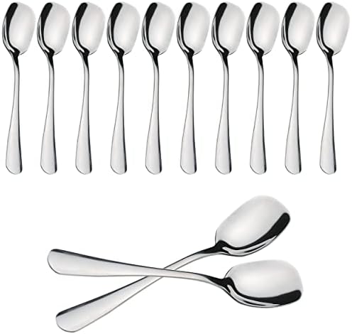12 cuillères à Moka 10,3x2,2 cm en Acier Inoxydable Hautement Poli