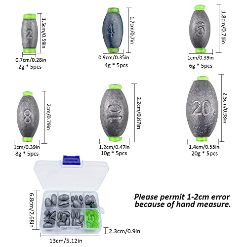 Lot de 30 plombs de pêche