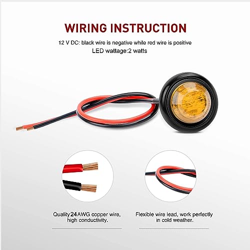 Lot de 10 Lumières LED Etanches, Eclairage Sous-Marin à LED, Lumières de Navigation 12V