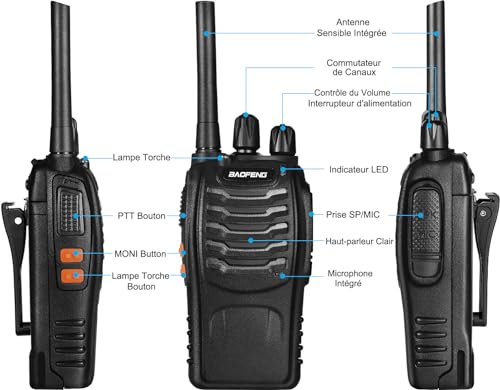 3 Talkie Walkie Radios Professionnelles