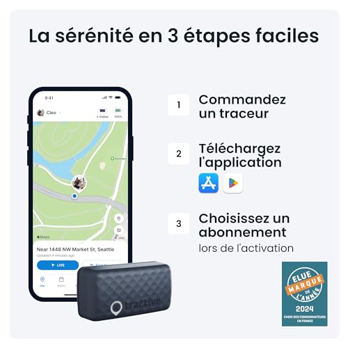 Tractive Collier GPS Chat Mini – Localisation et Moniteur d'Activité