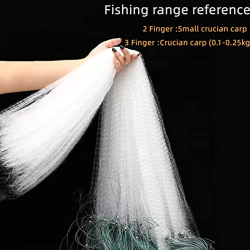 Filet de Pêche Pliable - 1m x 20m avec Flotteur et Maille à 3 Doigts